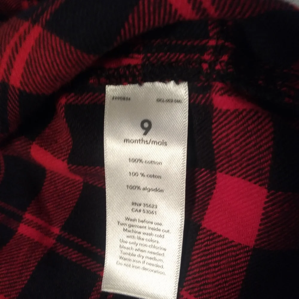 Carters flannel buffalo plaid shirt